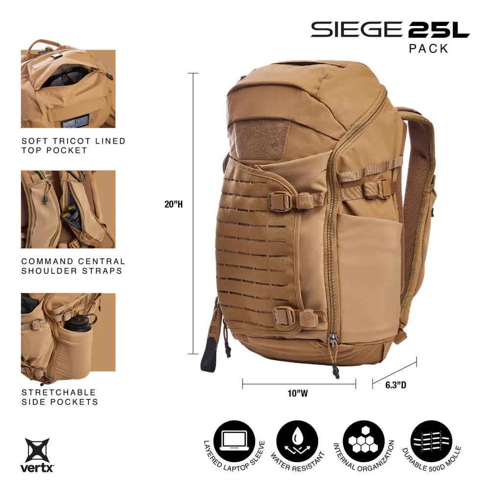 VERTX SIEGE 25L PACK WOLF GRN