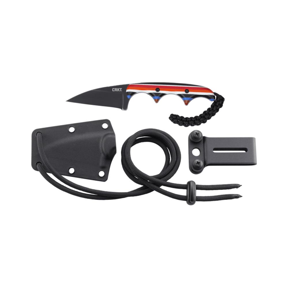 Columbia River Knife & Tool CRKT Minimalist Fixed Knife 2" Wharncliffe Blade Layered Multi-Color Handle