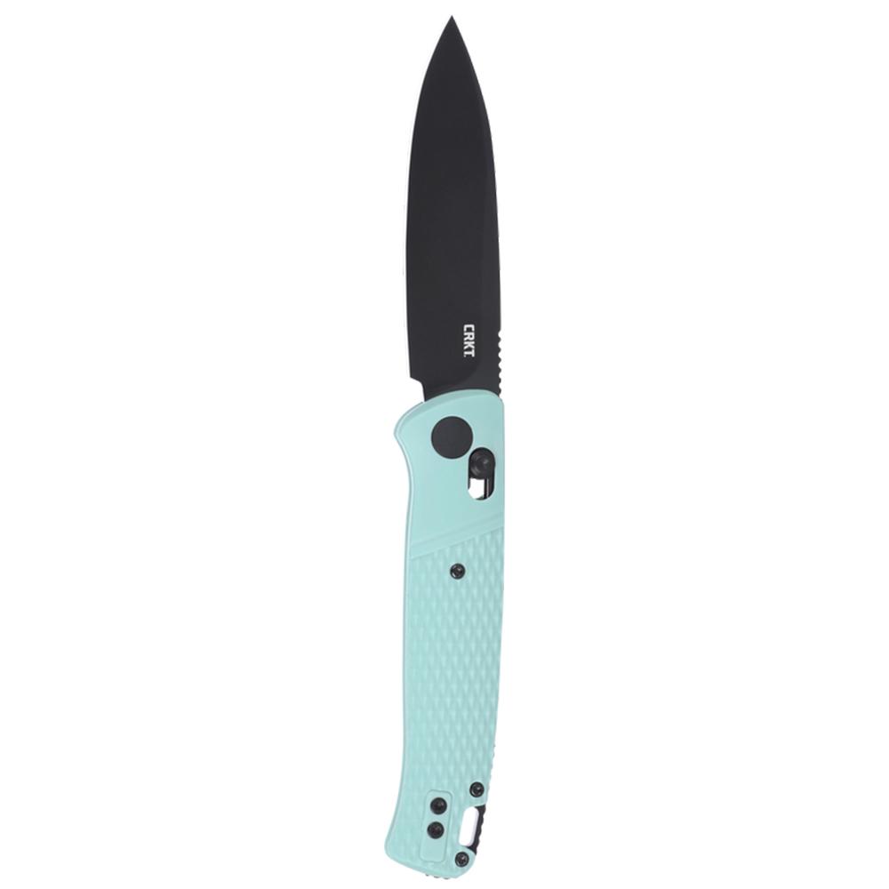 Columbia River Knife & Tool CRKT Counterpart Folding Knife 3-2/5" Drop Point Blade Black Aqua