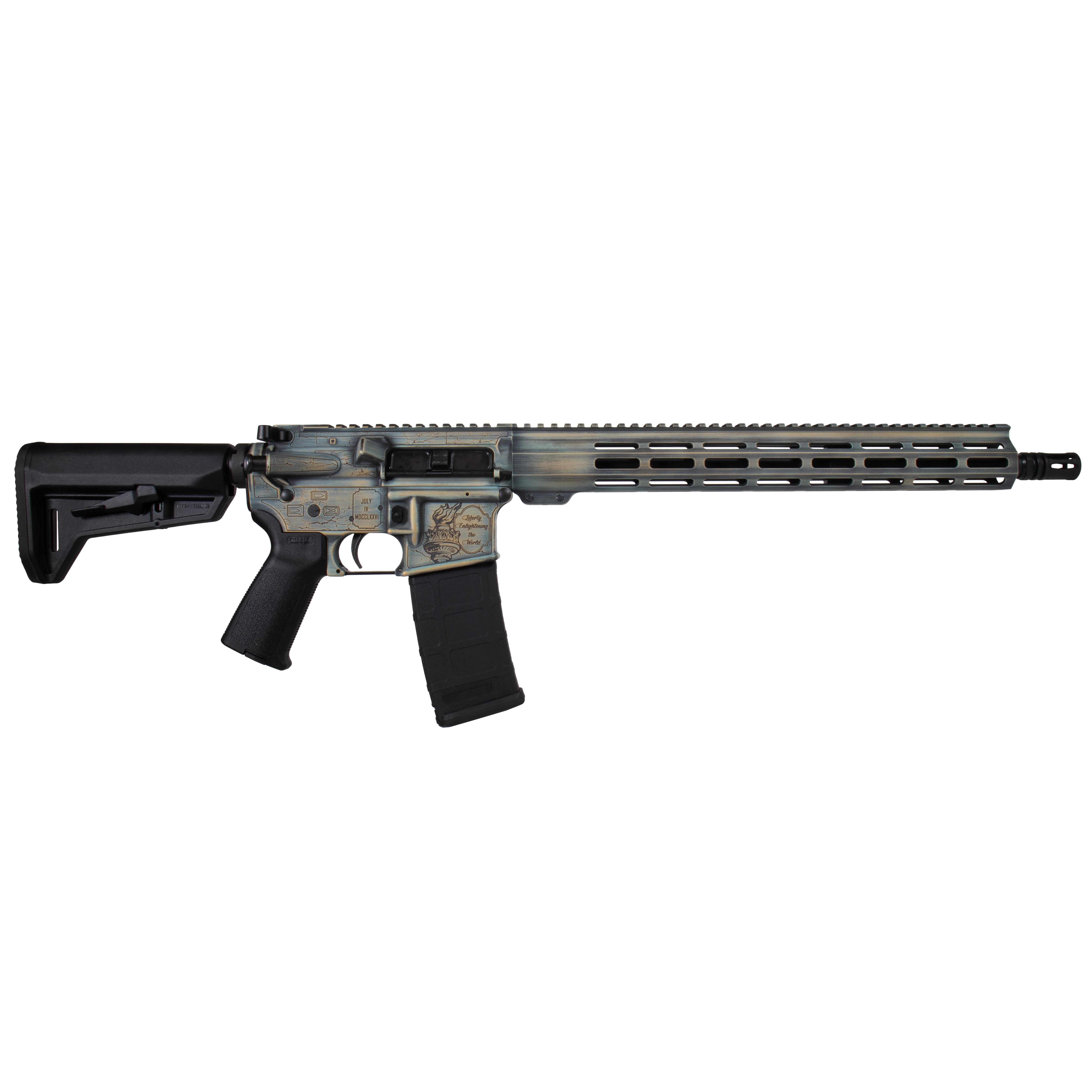 Shark Coast Tactical Liberty AR Patina AR-15 Rifle 5.56mm 30rd Magazine 16 Barrel 15 MLOK Handguard SCC-15 Lower