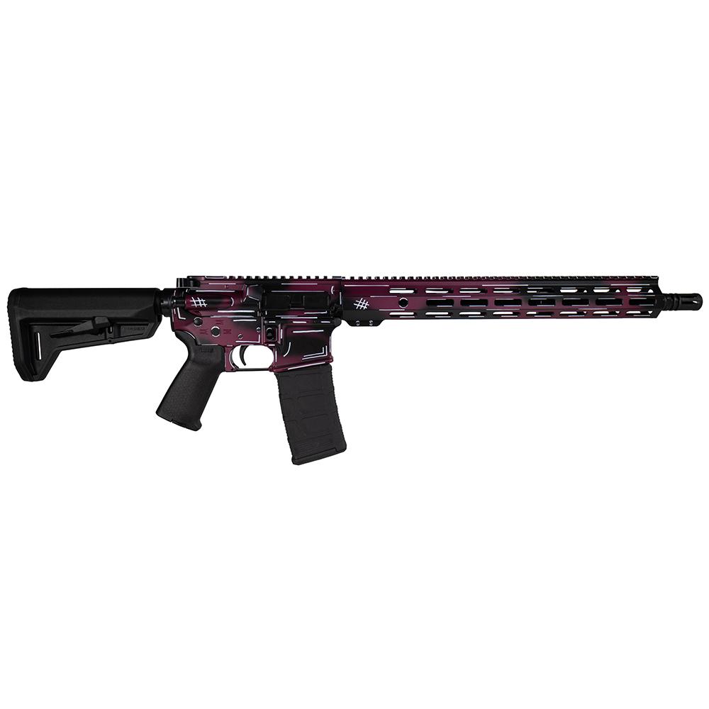 Shark Coast Tactical Anime- Black Cherry Rifle 5.56mm 10rd Magazine 16 Barrel 15 MLOK Handguard California Compliant
