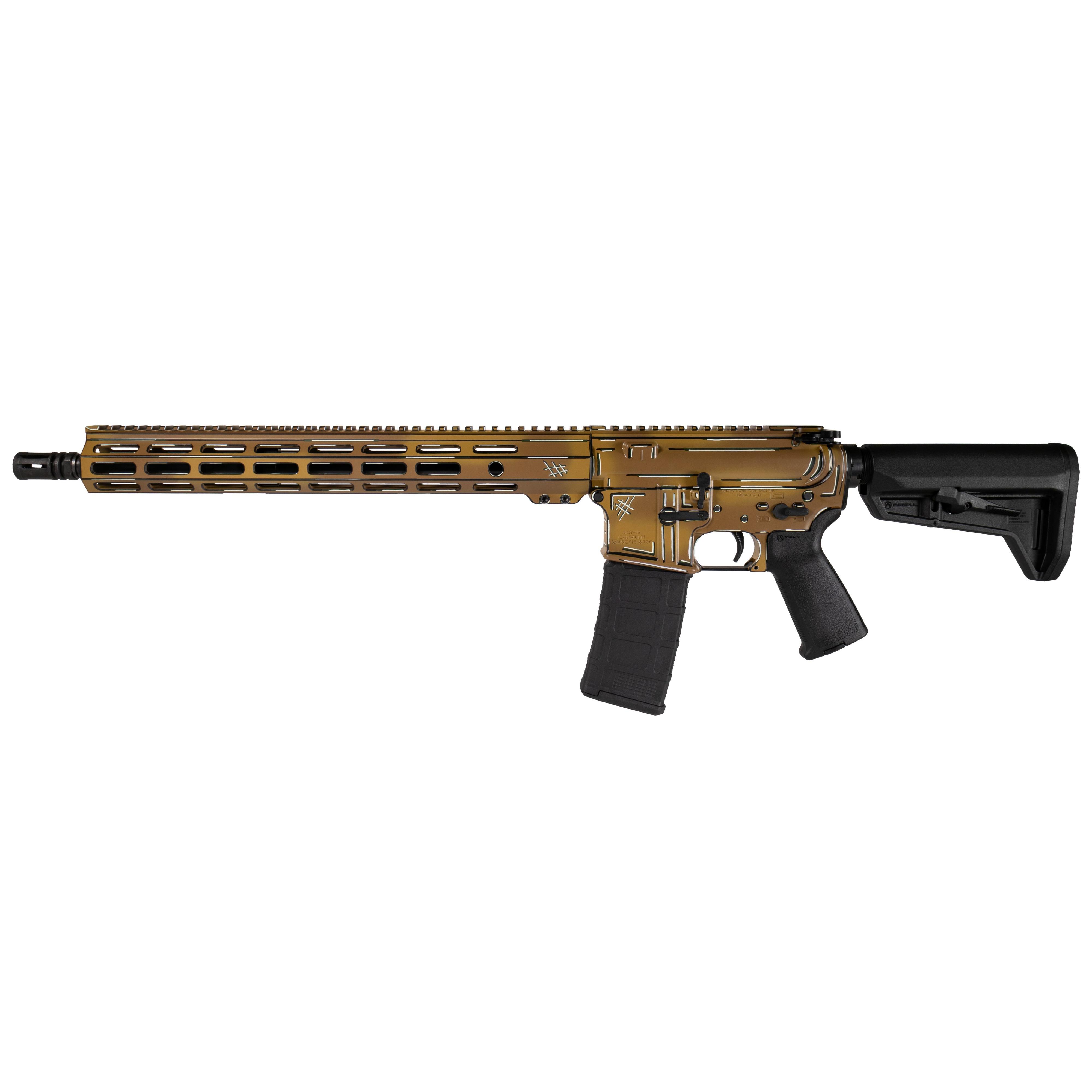 Shark Coast Tactical Anime- FDE Rifle 5.56mm 10rd Magazine 16 Barrel 15 MLOK Handguard California Compliant - Shark Coast Tactical - 5.56