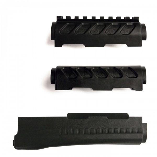 Pro Mag Archangel AA122 Forend Set Black AK-Series Polymer 3.75 in Rail