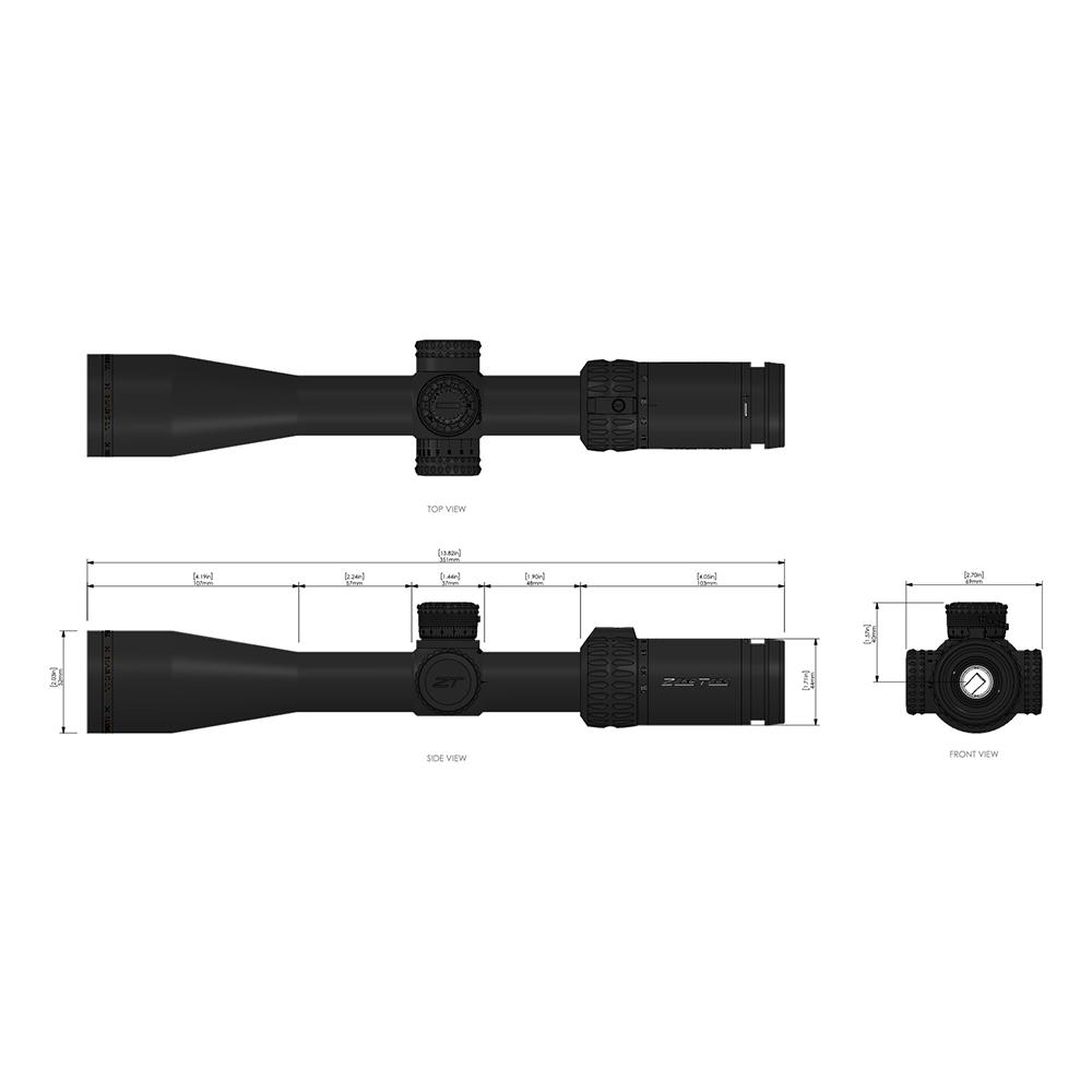 Zerotech Thrive X Rifle Scope 3-12x44 30mm SFP German #4 Black