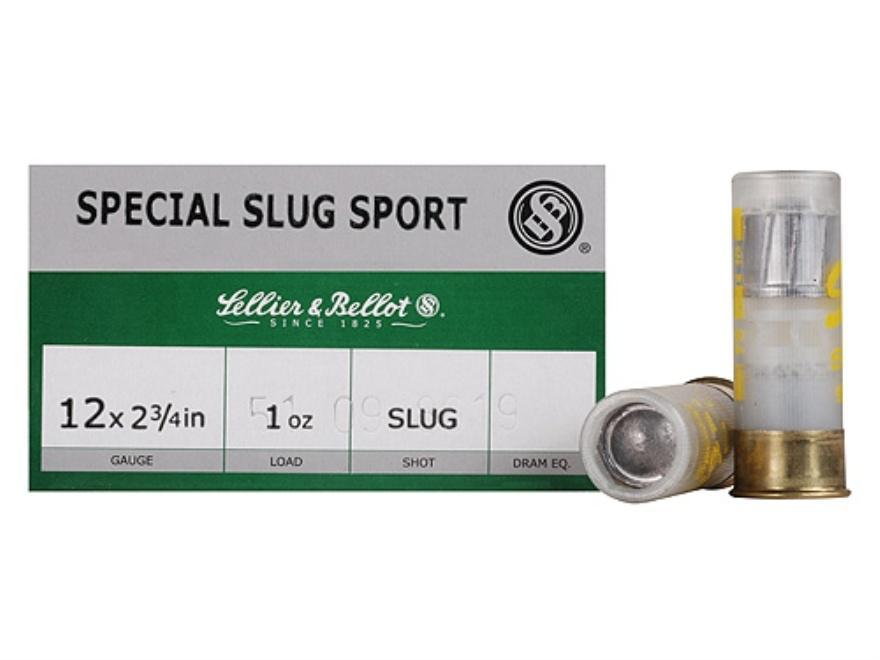 Sellier & Bellot Shotgun Ammunition 12 ga 2 3/4 1 oz Slug-img-0