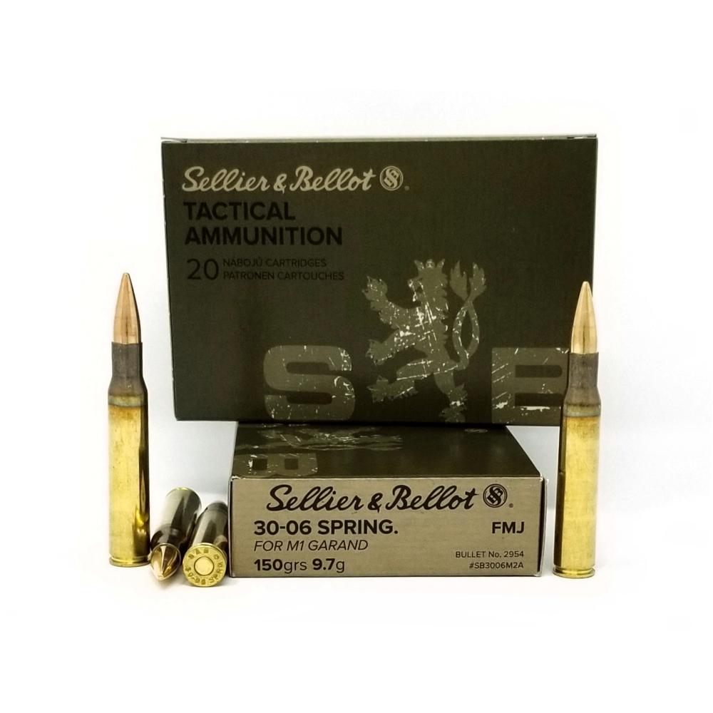 Mag-Tech/Sellier- Bellot Sellier & Bellot M1 Garand Rifle Ammunition .30-06 Sprg. 150gr FMJ 2700 fps 20/ct