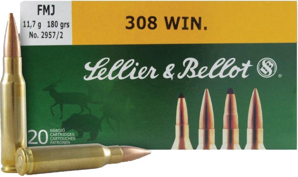 Mag-Tech/Sellier- Bellot Sellier & Bellot Rifle Ammunition .308 Win 180 gr FMJ 20/ct