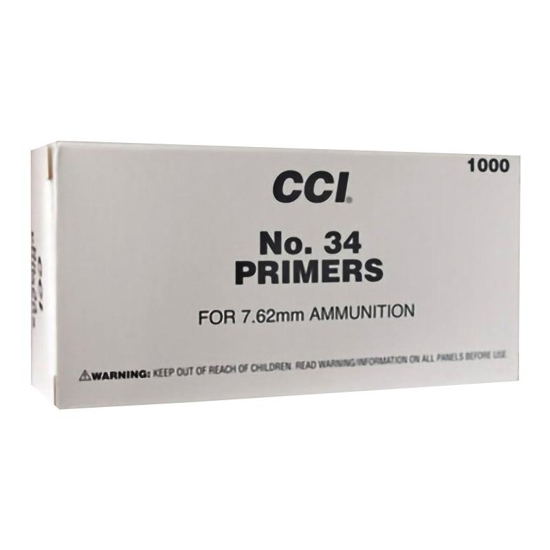 CCI Standard Primers #34 (Large) 7.62mm Military / Nato Sensitivity 1000/ct