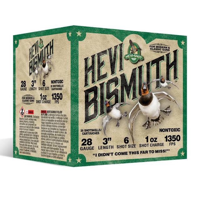 HEVI-Shot HEVI-Bismuth Shotshells 28Ga 3" 1Oz 1325 Fps #6 1350 Fps 25/ct