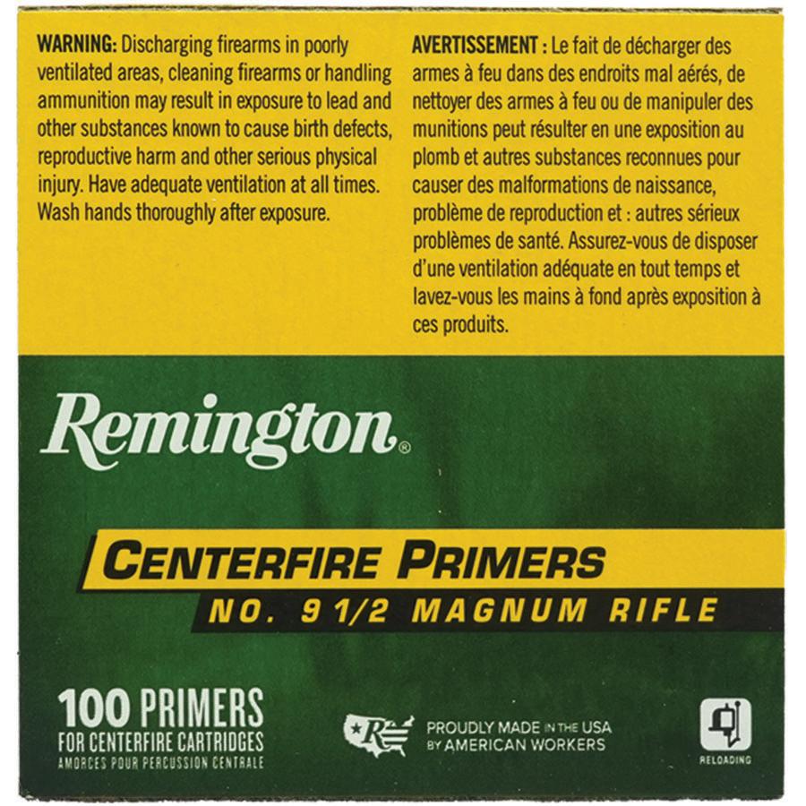 Remington Centerfire Large Rifle Primers- 9-1/2 Magnum Rifle
